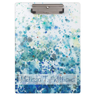 Porte-bloc Ajoutez votre nom   Mer Speckled I