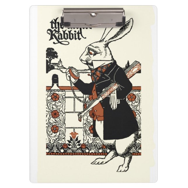 Porte-bloc Alice White Rabbit Classic Wonderland (Devant)