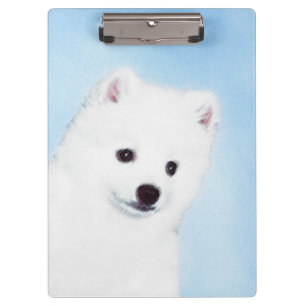 Porte-bloc American Eskimo Dog Painting - Original Dog Art