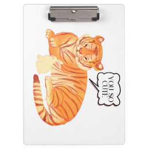 Porte-bloc Amitié du tigre et du lapin - Beau animal Illustra