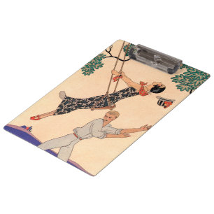 Porte-bloc Amour Art Déco Vintage, La Balançoire de George Ba