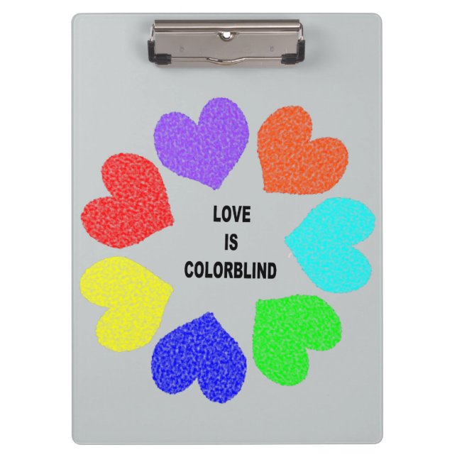 Porte-bloc Amour interracial Rainbow Hearts Porte - bloc (Devant)