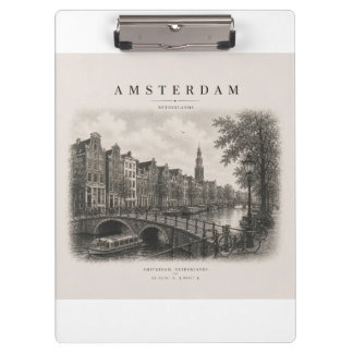 Porte-bloc Amsterdam | Conception de ville de voyage vintage