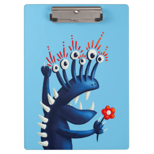 Porte-bloc Amusant Monster Flower Blue