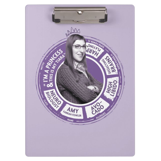 Porte-bloc Amy Farrah Fowler - Graphique d'informations (Devant)