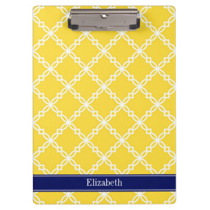 Porte-bloc Ananas Blanc Fantaisie Quatrefeuilles Marine Monog