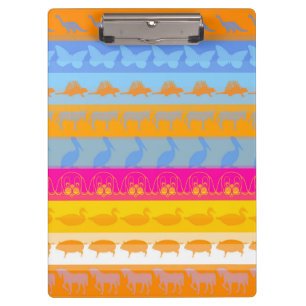 Porte-bloc Animaux colorés rétro Stripes modernes Motif #7