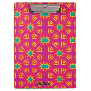 Porte-bloc ANTHEA ~ Design jaune, bleu, rouge et rose