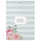 Antique Peony | Aquarelle Florale striée