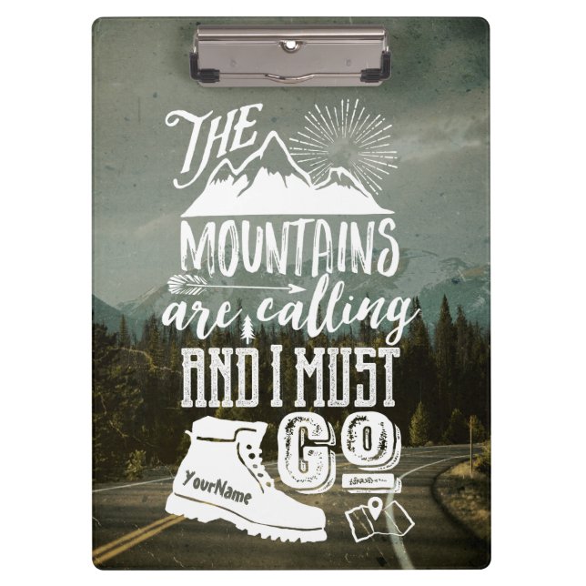 Porte-bloc Appeler de montagnes doit aller votre typographie (Devant)