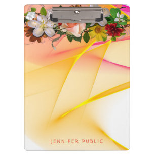 Porte-bloc Aquarelle couleur rose jaune Modèle