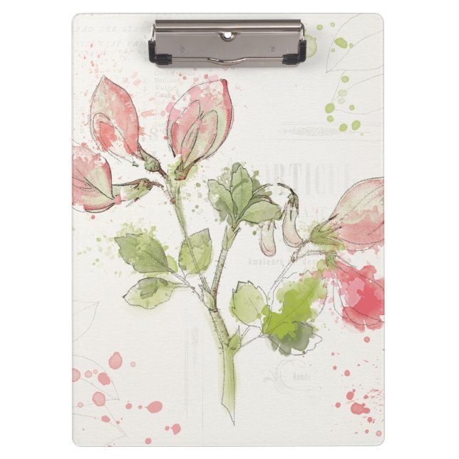 Porte-bloc Aquarelle de pois doux (Devant)