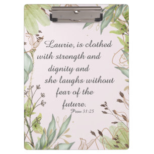 Porte-bloc Aquarelle florale avec écriture,