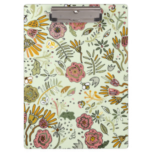 Porte-bloc Aquarelle Florale Fleurs d'abeille Élégante Modern