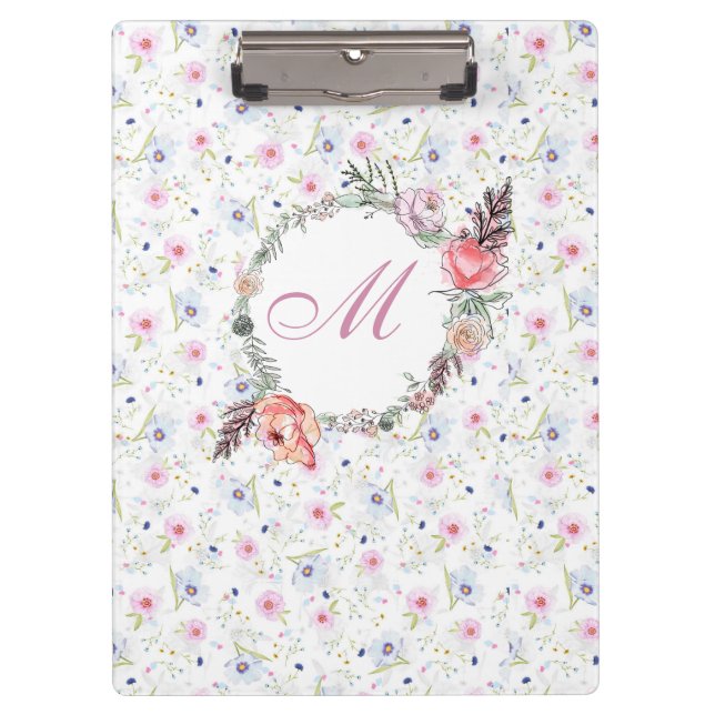 Porte-bloc Aquarelle florale moderne (Devant)