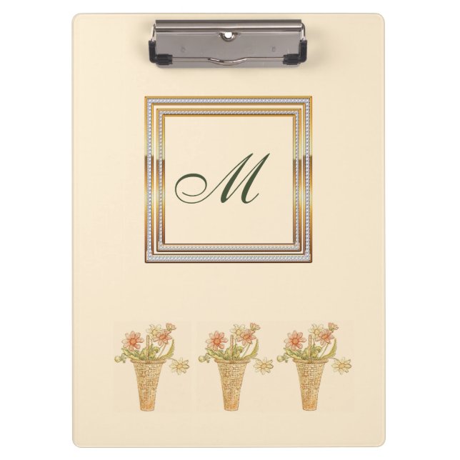 Porte-bloc Aquarelle florale moderne rose élégant (Devant)