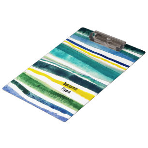 Porte-bloc Aquarelle fraîche rayures peintes poche carnet f