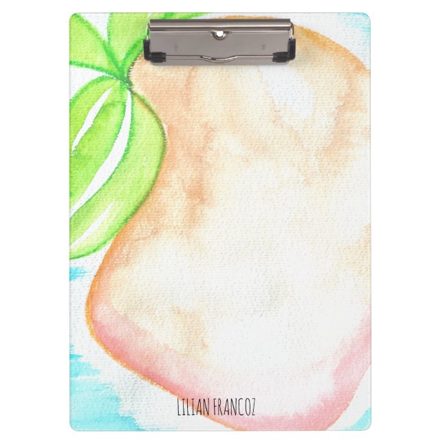 Porte-bloc Aquarelle Mango main peint Tropical (Devant)