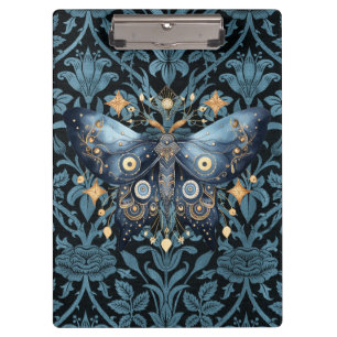 Porte-bloc Aquarelle mystique Bleu et doré Night Moth