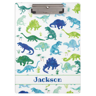 Porte-bloc Aquarelle personnalisée pour les enfants Dinosaur