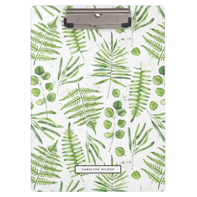 Porte-bloc Aquarelles et Motif d'Eucalyptus (Devant)