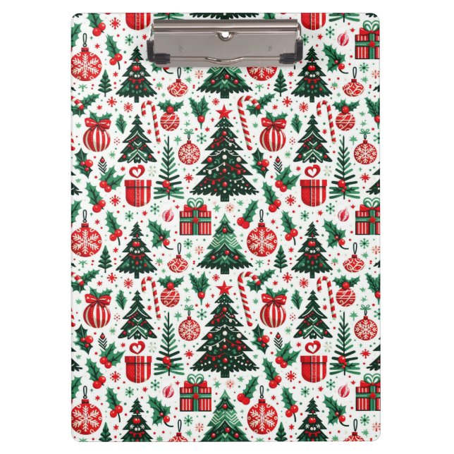 Porte-bloc Arbre de Noël, cadeaux, sucre de canne (Devant)