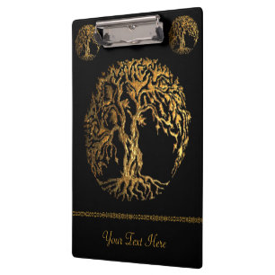 Porte-bloc Arbre de vie Mehndi (or) (henné)