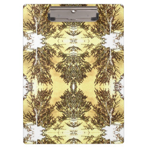 Porte-bloc Arbres noirs Ciel jaune brillant