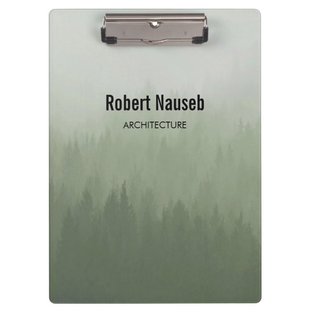 Porte-bloc Architecture de forêt de brouillard gris (Devant)