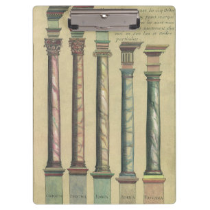 Porte-bloc Architecture Vintage, les 5 Ordres Architecturaux