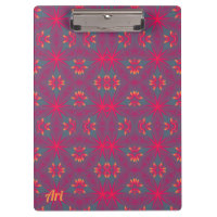 ARI ~ Design rose, pourpre, jaune et gris
