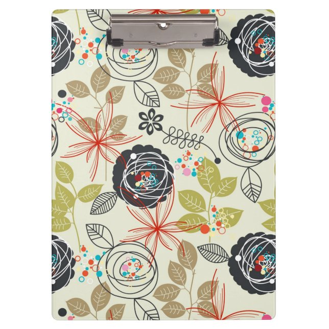 Porte-bloc Arrière - plan floral 2 (Devant)
