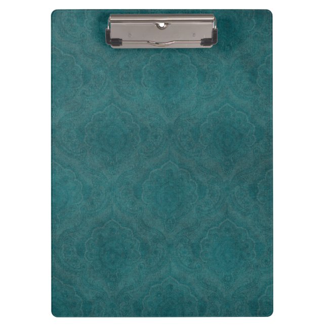 Porte-bloc Arrière - plan turquoise foncé de motif (Devant)