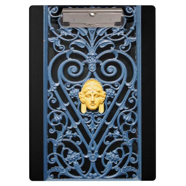 Porte-bloc Art Déco Femme Head Heart Porte - bloc en fer forg (Devant)