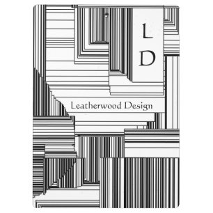 Porte-bloc Art déco noir et blanc avec nom et monogramme