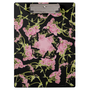 Porte-bloc Art fractal d'Achille rose et noir