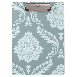 Porte-bloc Art Rococo Damassé I Bleu Canard + Turquoise