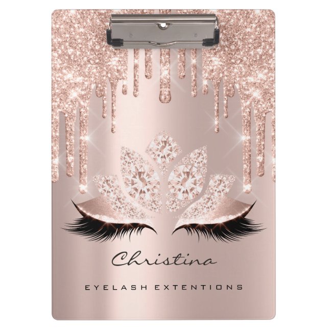 Porte-bloc Artiste maquillage Brown Lashes de cire Étincelle  (Devant)
