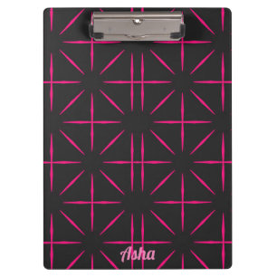 Porte-bloc ASHA ~ Design noir et rose