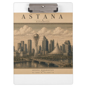 Porte-bloc Astana Conception de ville de voyage vintage