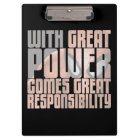 Avec une grande puissance devient une grande respo