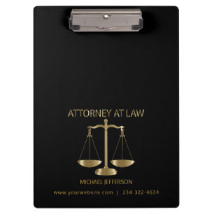 Porte-bloc Avocat de droit - Noir et Or