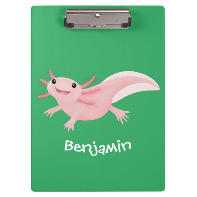 Porte-bloc axolotl rose pâle (Devant)
