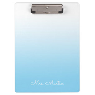 Porte-bloc Baby Blue Gradient Professeur personnalisé