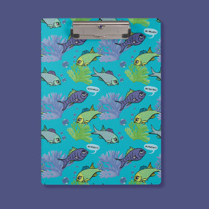Porte-bloc Baignade du matin Poisson Coral Reef Motif