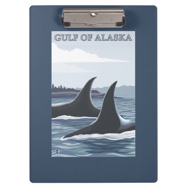 Porte-bloc Baleines #1 - le golfe d'Alaska d'orque (Devant)