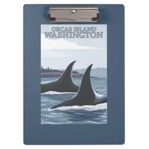 Porte-bloc Baleines #1 - orques île, Washington d'orque