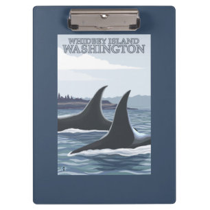 Porte-bloc Baleines #1 - Whidbey, Washington d'orque
