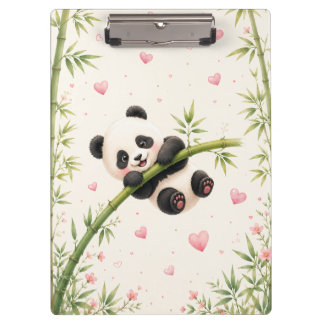 Porte-bloc Bambou Aquarelle Panda Mignon |