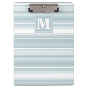 Porte-bloc Bandes bleu glace monogramme